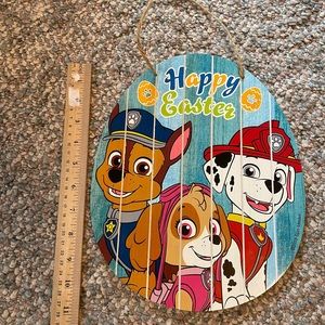 Paw Patrol Happy Easter Wood Egg Sign